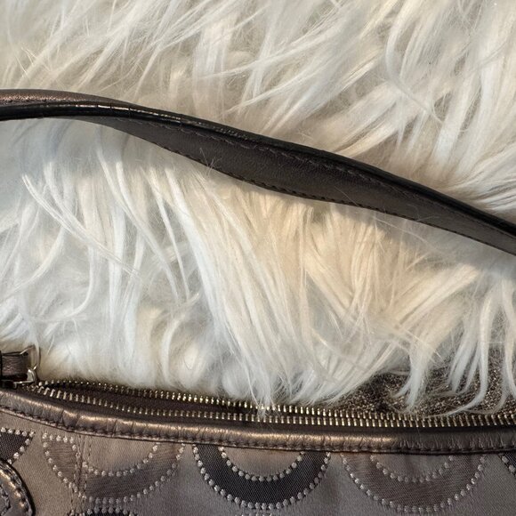 Coach Signature Hobo Bag J1373-29124E Gray Silver Shiny Hangtag - Picture 14 of 15